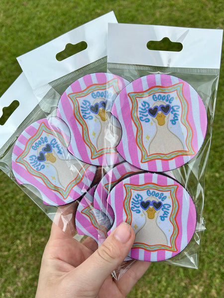 Silly goose club car coasters