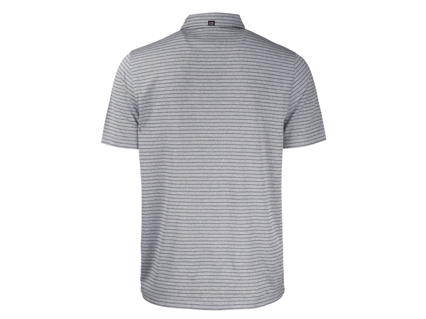 Cutter & Buck Forge Eco Heather Stripe Recycled Mens Polo: College Purple Heather