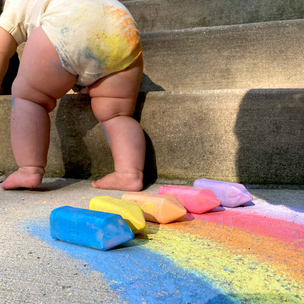 Kids Chunky Sidewalk Chalk -  Non-Toxic - Rainbow