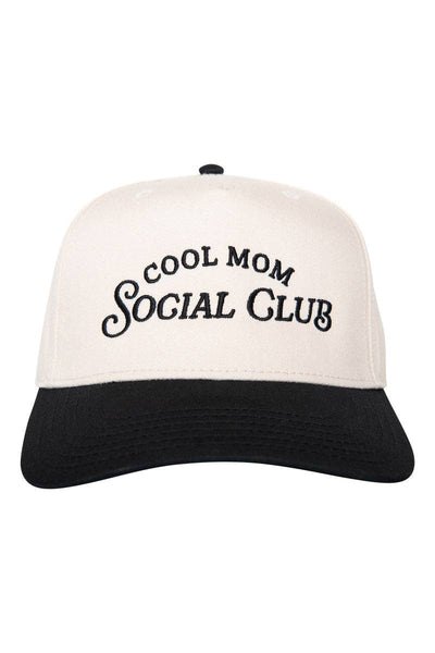 Cool Mom Social Club Retro Two-Toned Hat: Pink and Tan