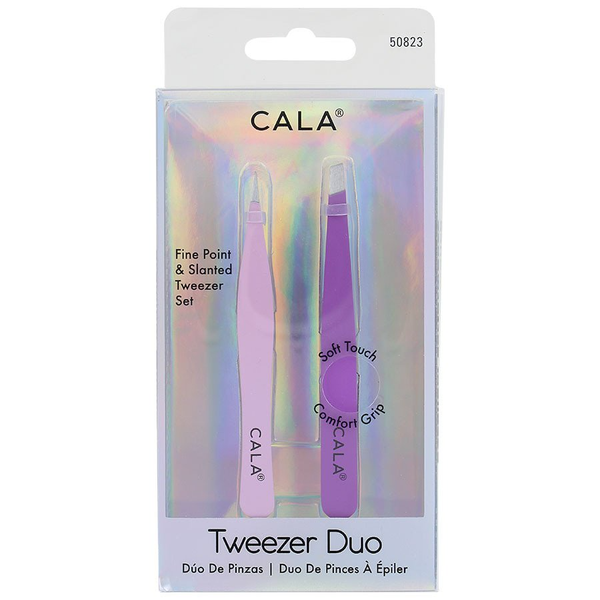 CALA Soft Touch: Tweezer Duo Fine Point & Slanted Set: Mint