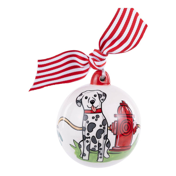 Fire Truck and Hydrant Holiday Ornament