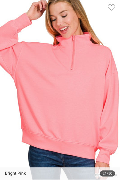 Scuba half zip pullover