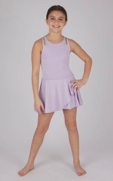Girls Cut Out Tank, Skort and Scrunch - 3 PCS SET: DESERT FLOWER