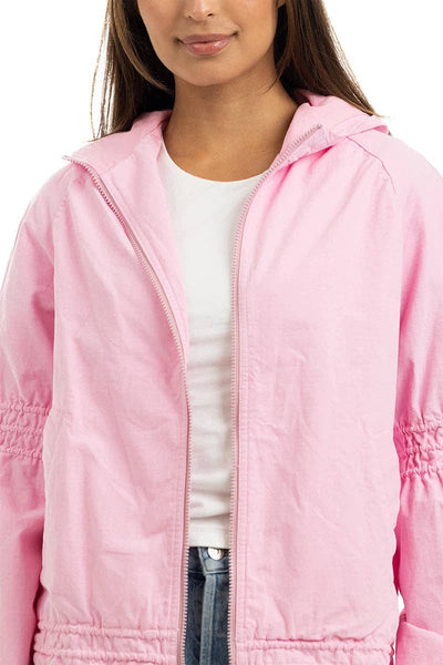 Pink Lightweight Hooded Jacket: