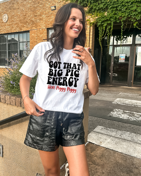 Got That Big Pig Energy Adult Arkansas Tee: Cement Triblend