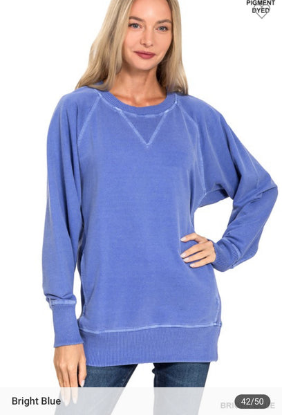 Pigment dyed French terry with pocket