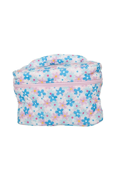 Dainty Floral Makeup Bag for Travel: Pink