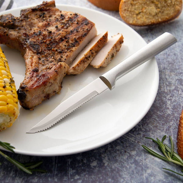 Silver Six Serrated Steak Knives Gift Set