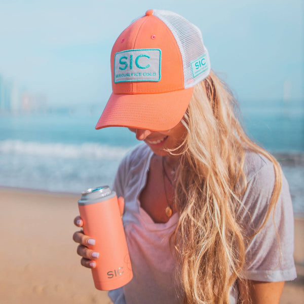 SIC Slim Can Cooler | Matte Coral