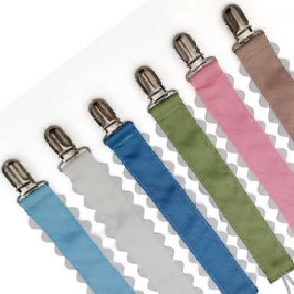 Pacifier Clip, Monogram-able Assorted Colors: Cream