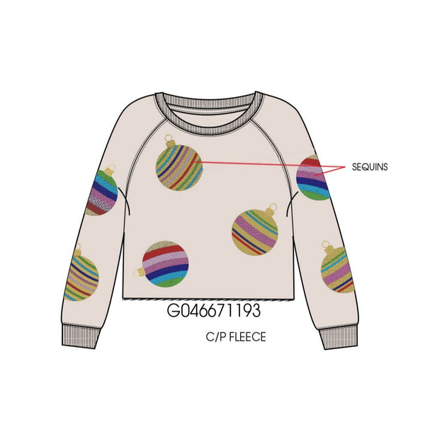 All Over Sequins Ornament Sweatshirt