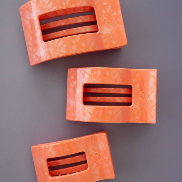 Flat Rectangle Hair Clip | Small | Dreamsicle