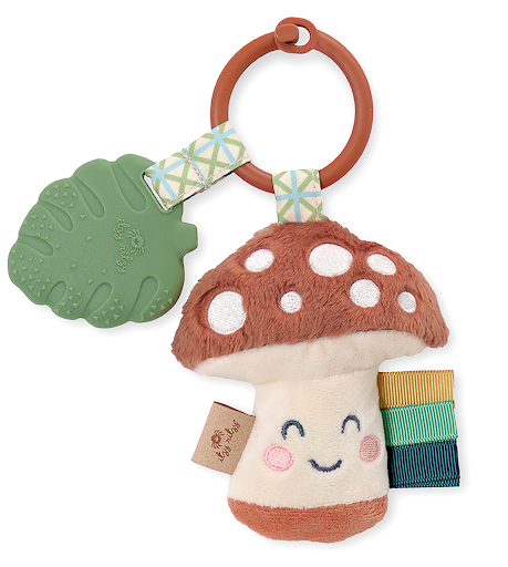 Itzy Pal™ Plush + Teether: Rainbow