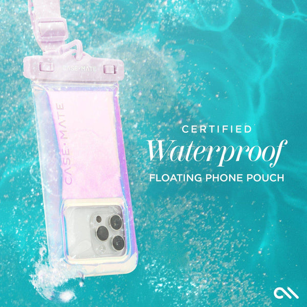 Waterproof Floating Pouch - Phone Pouch: Silver Chrome