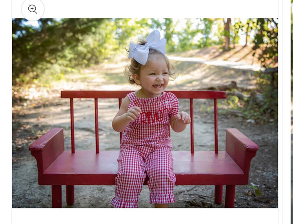 Girls ruffle overalls
