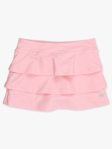 Girls Pink Tiered Active Skort: Pink