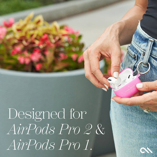 Gelli Pink Sparkle - AirPods Pro 1 & 2 Case: Pink Sparkle