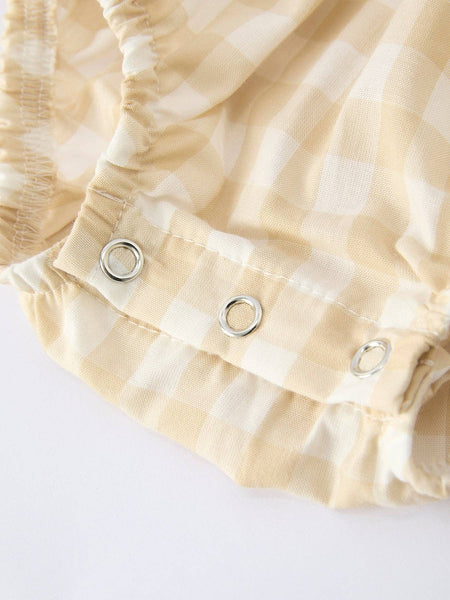 Mommy & Me Plaid Girl Romper: