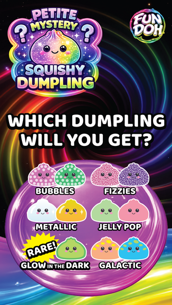 Fun Doh Squishy Mystery Mini Petite 2.5" Dumpling Toy: