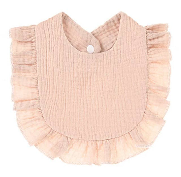 Muslin Ruffle Toddler Bib ($4 ea) Baby Gift, Shower Gift: White