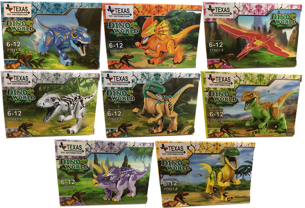 Dinosaur Brick Kits Display Box (16 kits, x2 of each)