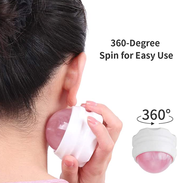 CALA Massage Handheld Roller Ball Pain Relief Travel: Pink