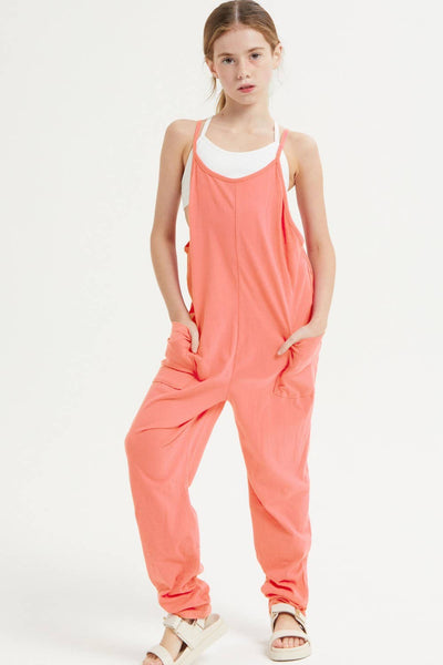 Drop Crotch Sleeveless Jumpsuit: Black