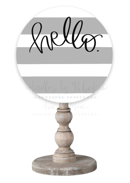 Interchangeable Topper: Welcome Tan Stripes