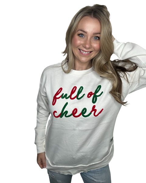 Full of Cheer Belgian/CreamHigh Low Pullover