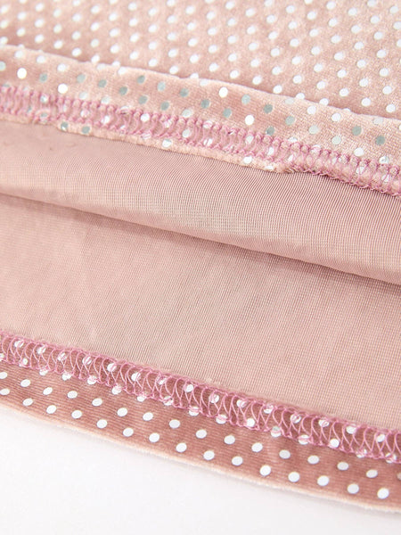 Fall Girls Velvet Sparkle Polka Dot Party Dress: Dusty Rose