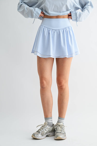 Breeze Flutter Skort: SILKEN TAUPE