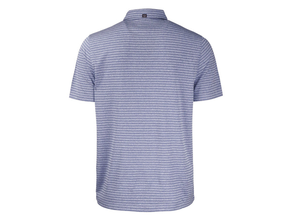 Cutter & Buck Forge Eco Heather Stripe Recycled Mens Polo: College Purple Heather