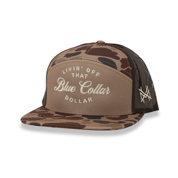 Blue Collar Dollar Trucker Hat: Trucker Bottomland/Loden