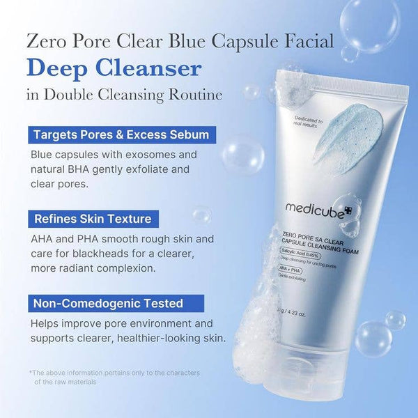 MEDICUBE Zero Pore SA Clear Capsule Cleansing Foam