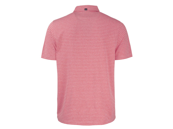Cutter & Buck Forge Eco Heather Stripe Recycled Mens Polo: College Purple Heather