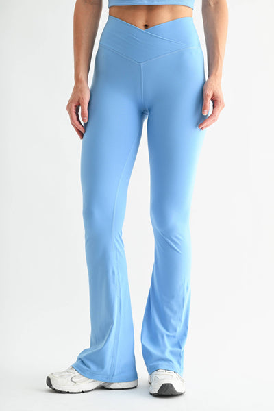 Venice Crossover Waist Yoga Pants: BLACK