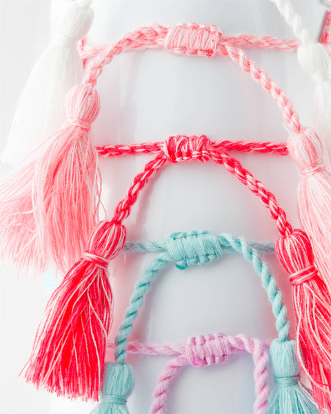 Colorful Embroidered Bracelets: Blush | Be Kind