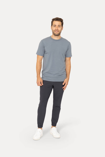 High-Waisted Zip-Up Ankle Joggers: BLACK OLIVE