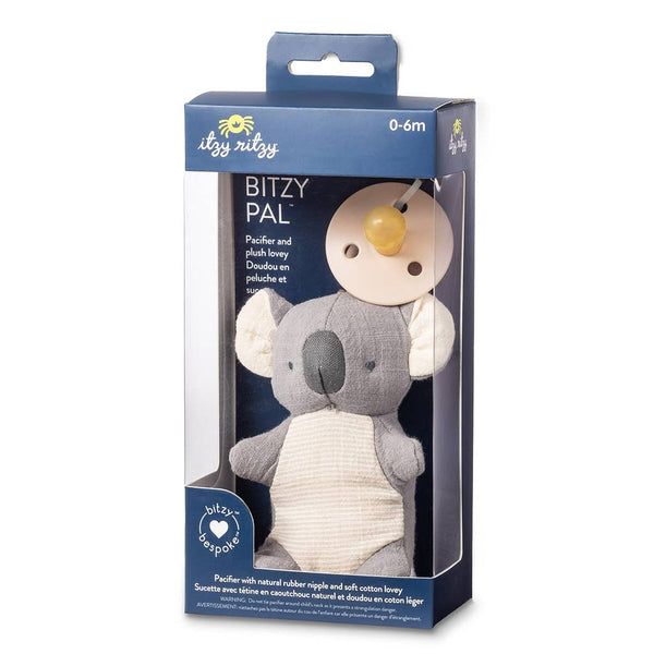 Bitzy Pal Natural Rubber Pacifier & Stuffed Animal: Bunny