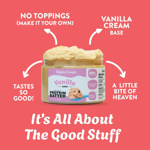 Vanilla Cake Protein Batter: KING Size Jar= 12oz