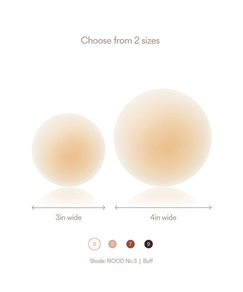 No-Show Reusable Adhesive Nipple Covers: No 3 Buff