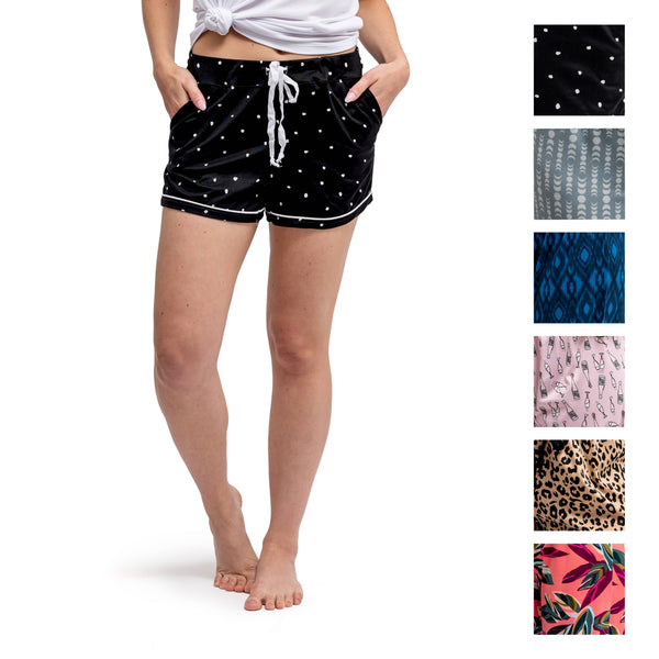 Hello Mello® Breakfast In Bed Lounge Shorts Open Stock: Large/XLarge / Feline Good