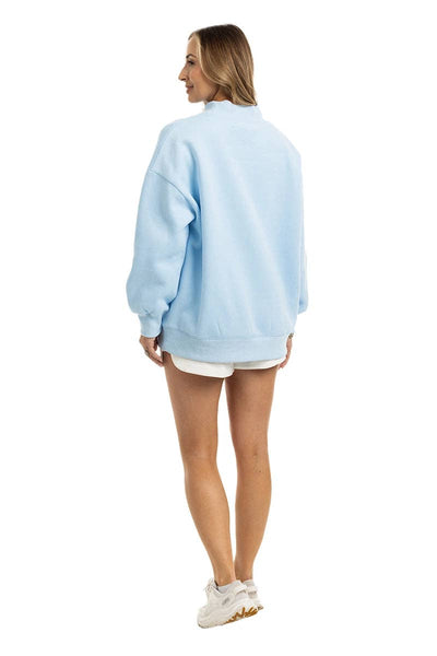 JESUS Mockneck Wholesale Sweatshirt Women: Light Blue