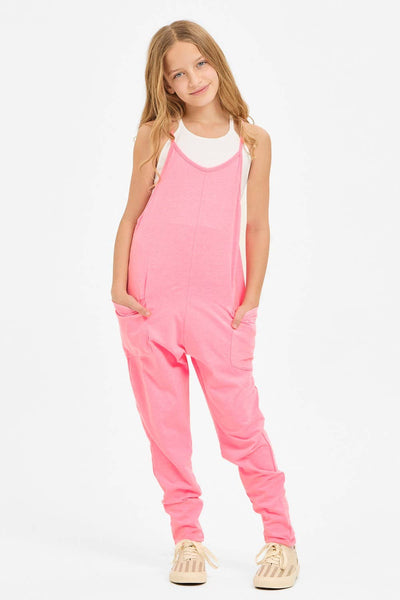 Drop Crotch Sleeveless Jumpsuit: Black
