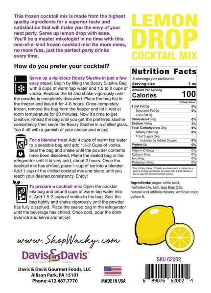 Lemon Drop Cocktail Mix - makes 1/2 Gallon