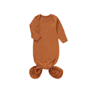 Bamboo Knotted Gown: Rust