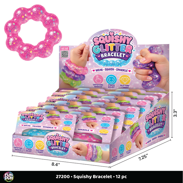 Fun Doh Squishy Sparkle Glitter Sensory Bracelet-