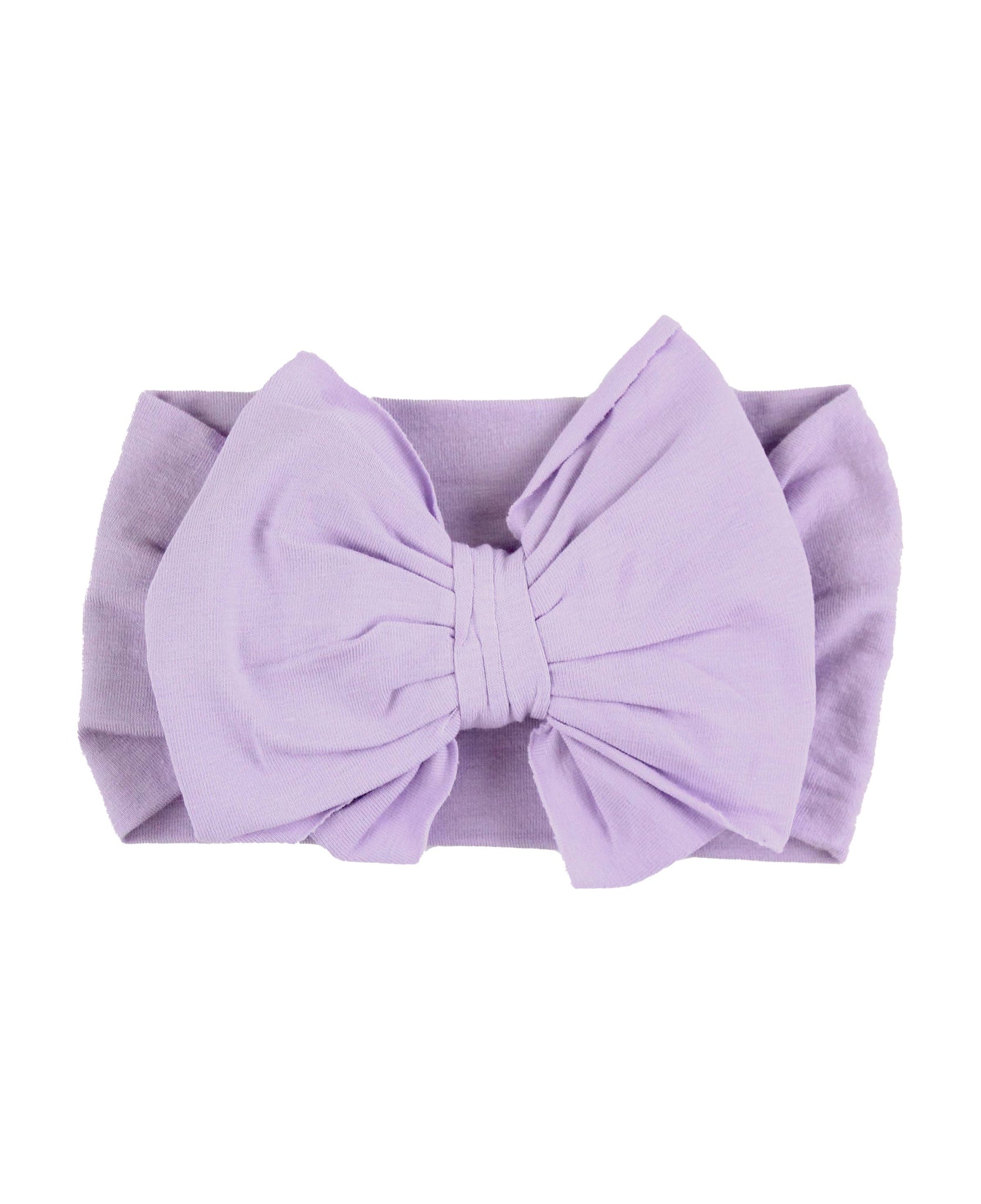 Girls Lavender Big Bow Headband: Purple / One Size