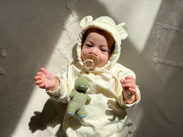Bitzy Pal Natural Rubber Pacifier & Plush: Cow